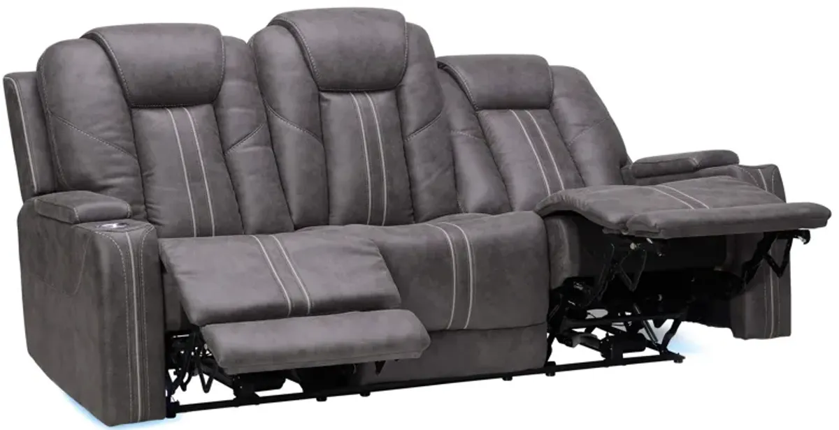 Maverick2 Grey Audio Triple Power Reclining Sofa