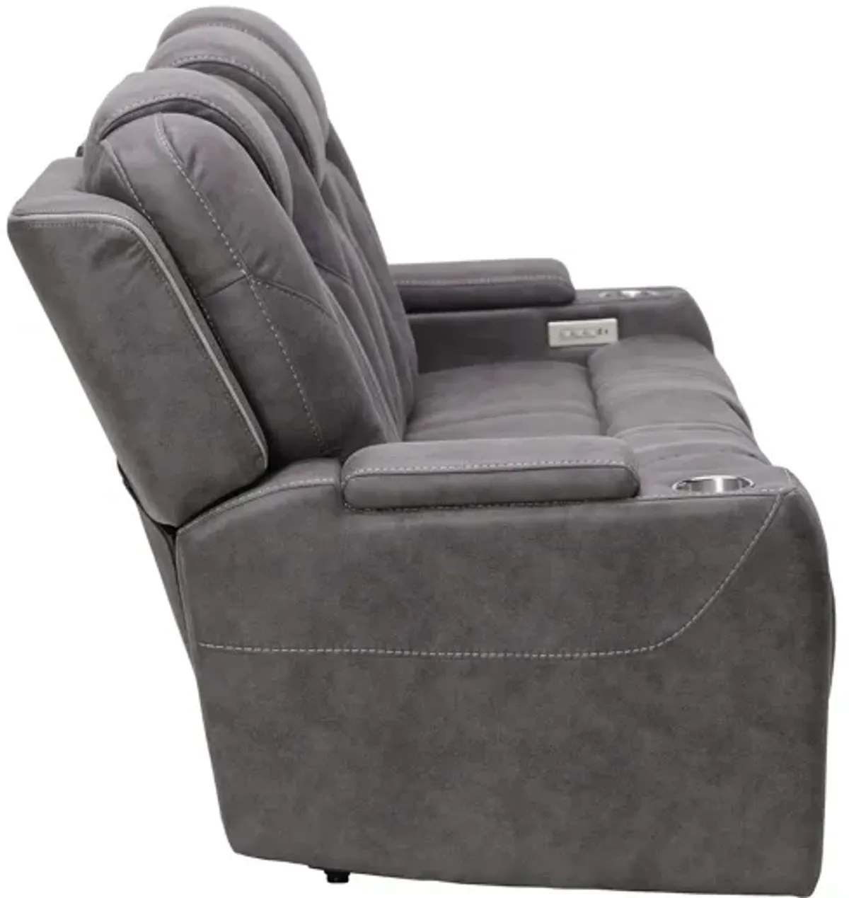 Maverick2 Grey Audio Triple Power Reclining Sofa