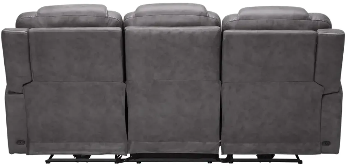 Maverick2 Grey Audio Triple Power Reclining Sofa