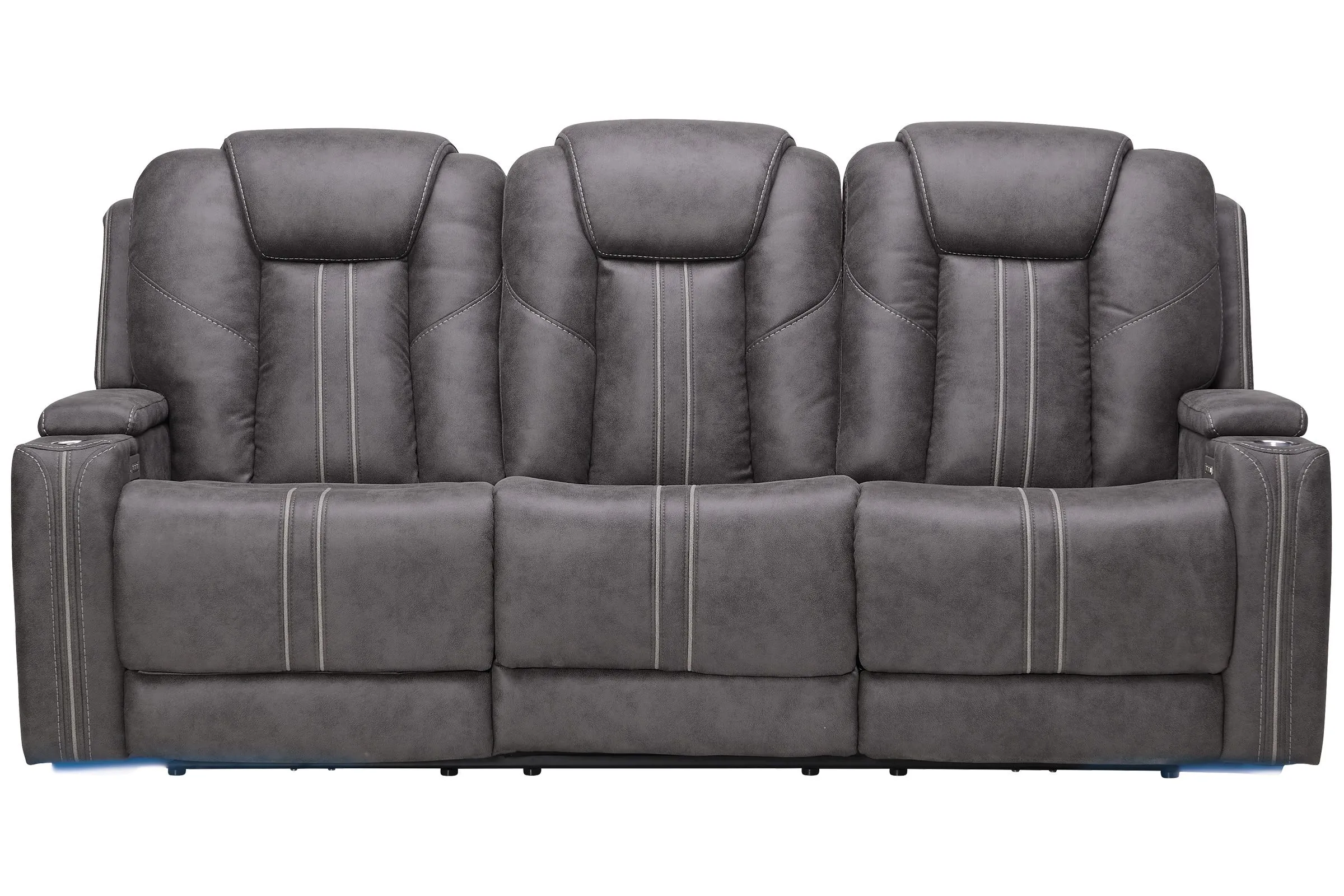 Maverick2 Grey Audio Triple Power Reclining Sofa