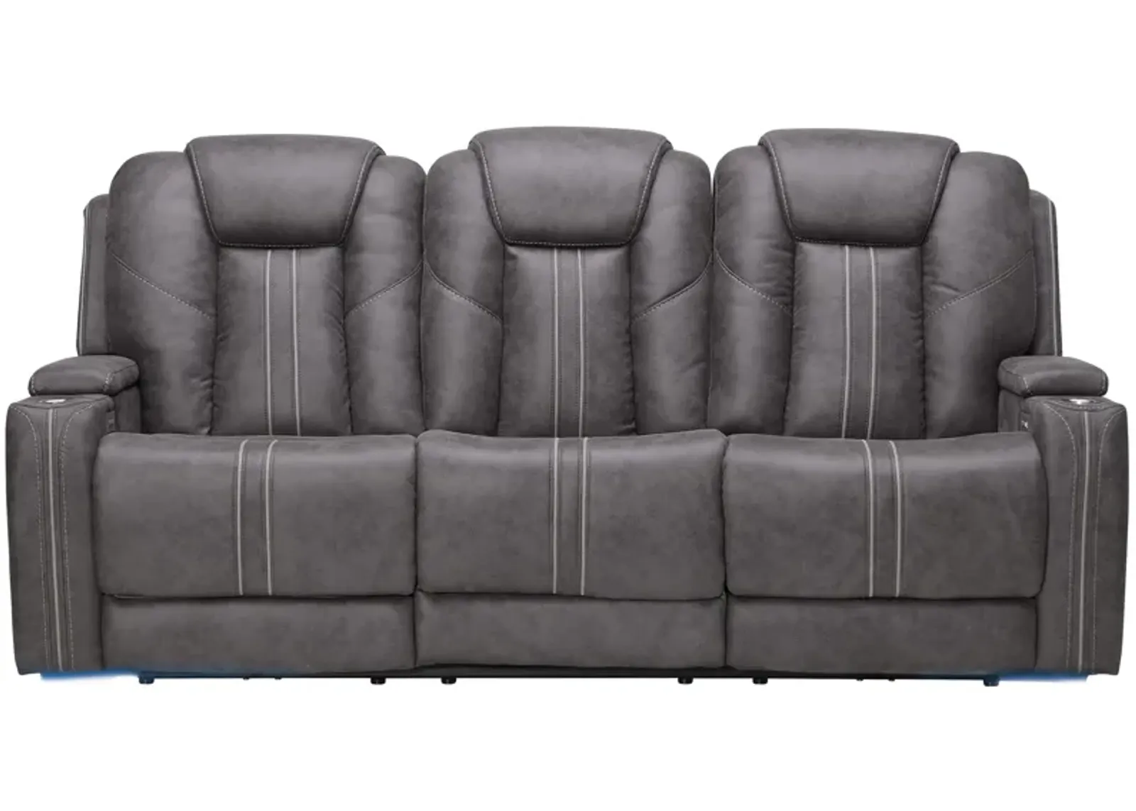 Maverick2 Grey Audio Triple Power Reclining Sofa