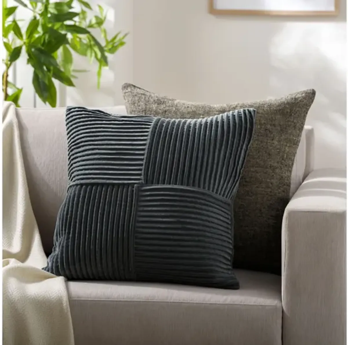 Conrad Blue 20" Accent Pillow