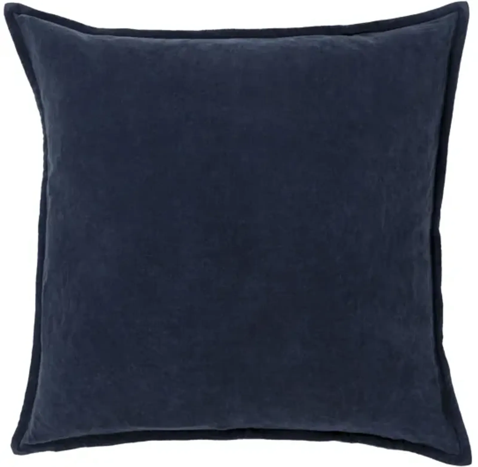 Cotton Velvet Navy 20" Accent Pillow