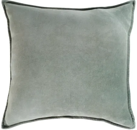 Cotton Velvet Sage 20" Accent Pillow