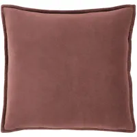 Cotton Velvet Dark Brown 20" Accent Pillow
