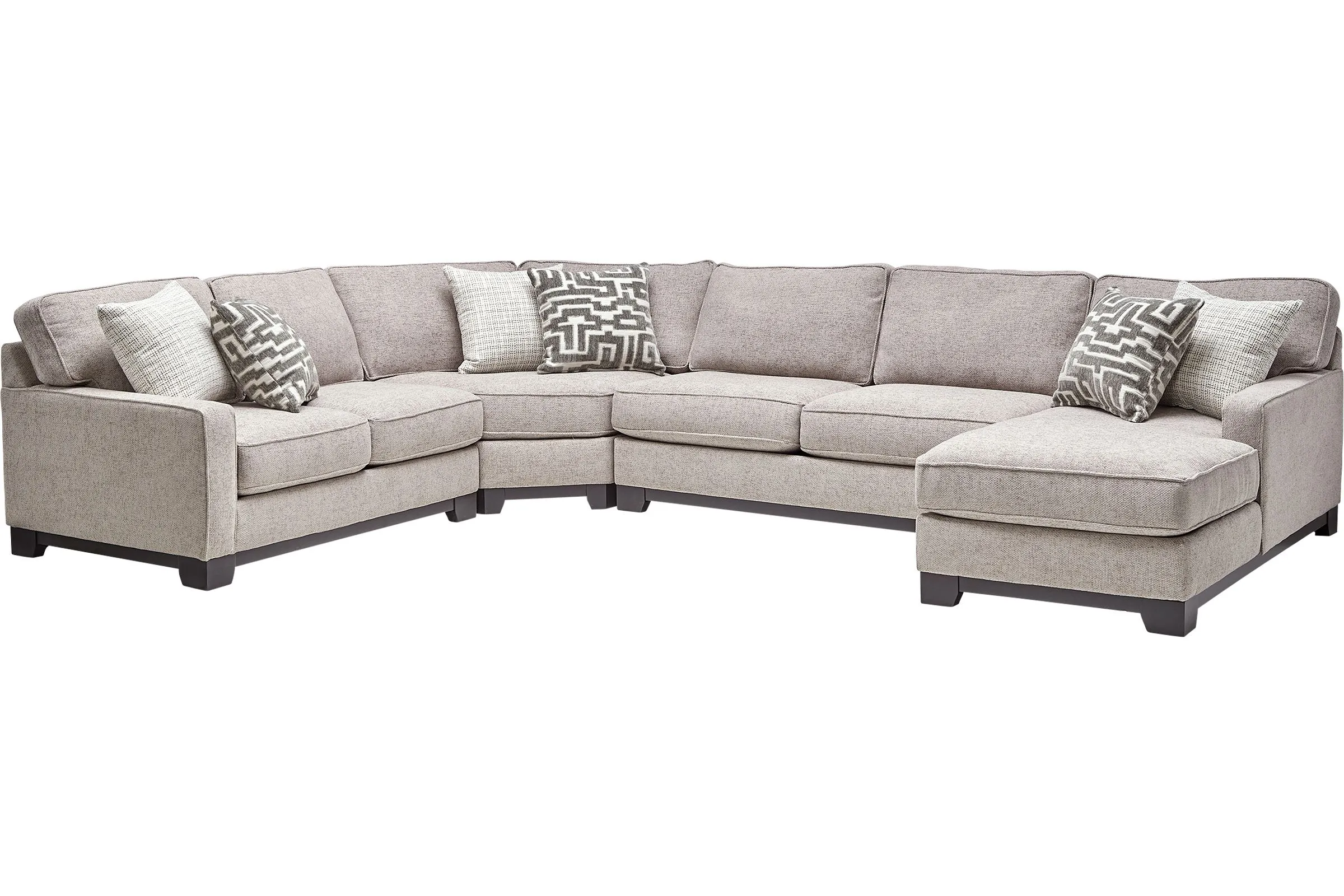 Hartley 4-Piece Sectional with Right Arm Facing Chaise by Jonathan Louis