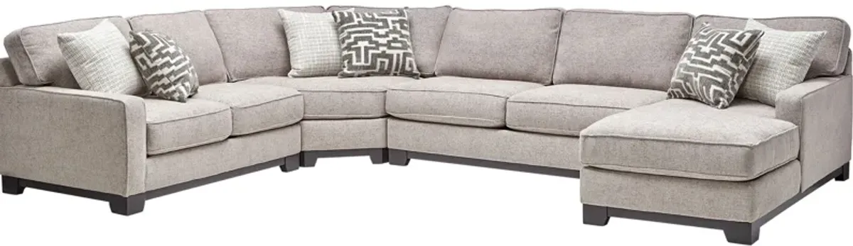 Hartley 4-Piece Sectional with Right Arm Facing Chaise by Jonathan Louis