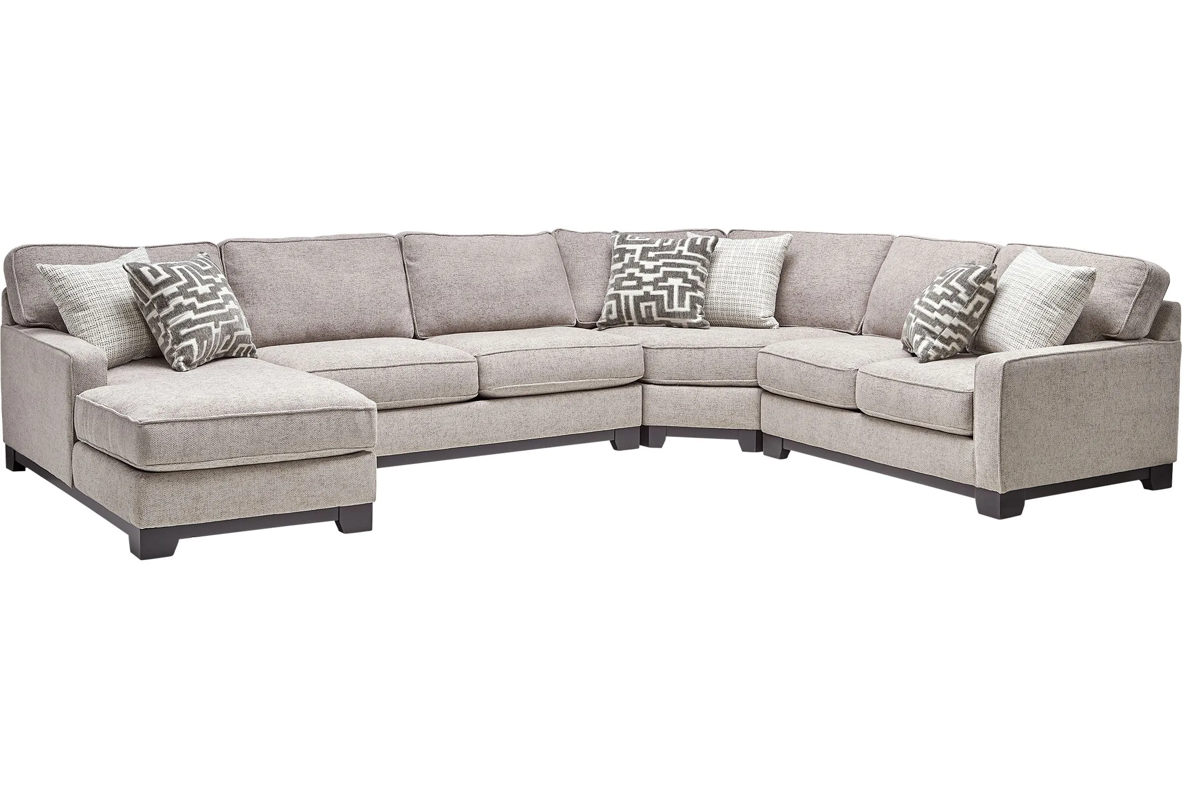 Hartley 4-Piece Sectional with Left Arm Facing Chaise by Jonathan Louis