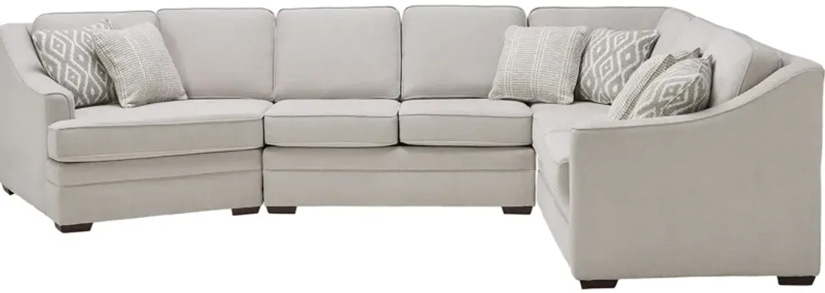 Dawn 3-Piece Sectional with Left Arm Facing Cuddler