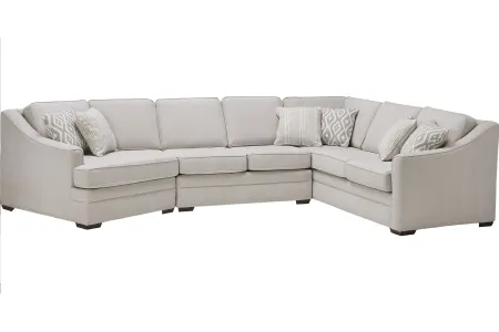 Dawn 3-Piece Sectional with Left Arm Facing Cuddler