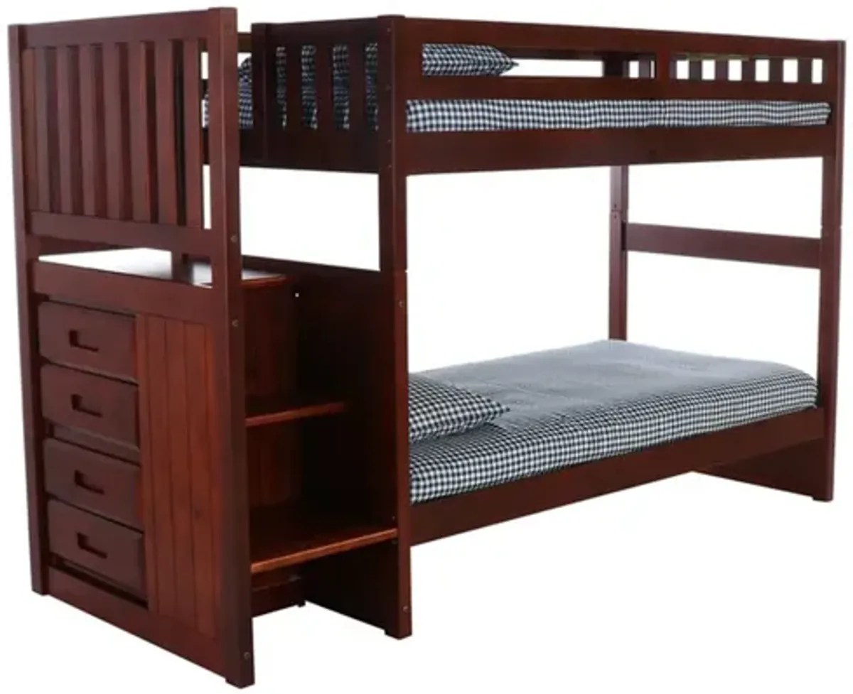 Mason Twin over Twin Stair Bunk Bed