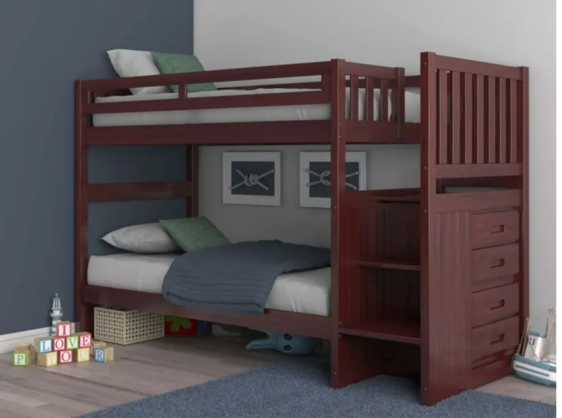 Mason Twin over Twin Stair Bunk Bed