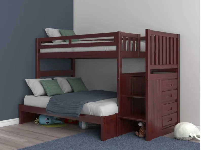 Mason Twin over Full Stair Bunk Bed