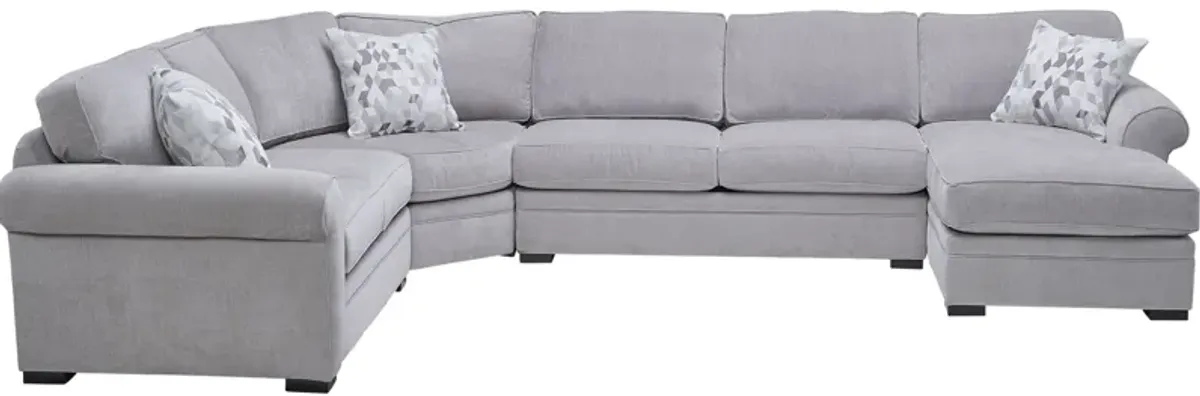 Campbell 4-Piece Wedge Sectional with Right Arm Facing Chaise