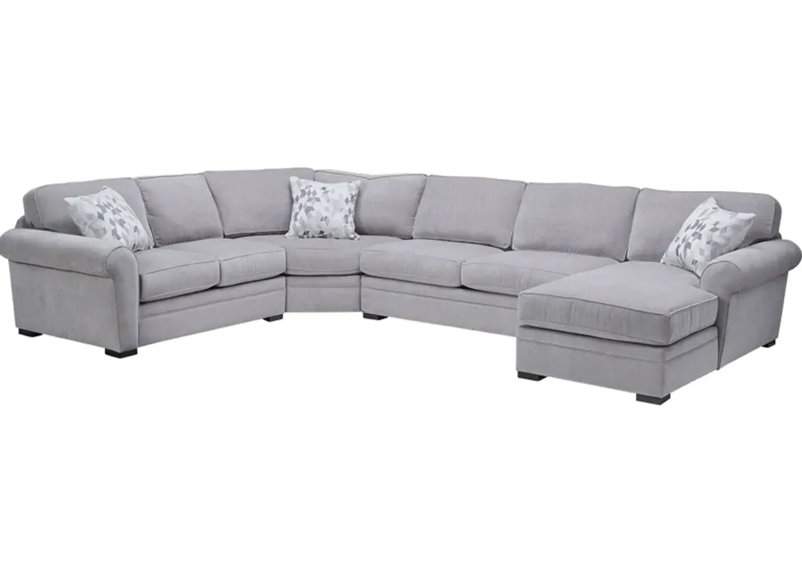 Campbell 4-Piece Wedge Sectional with Right Arm Facing Chaise