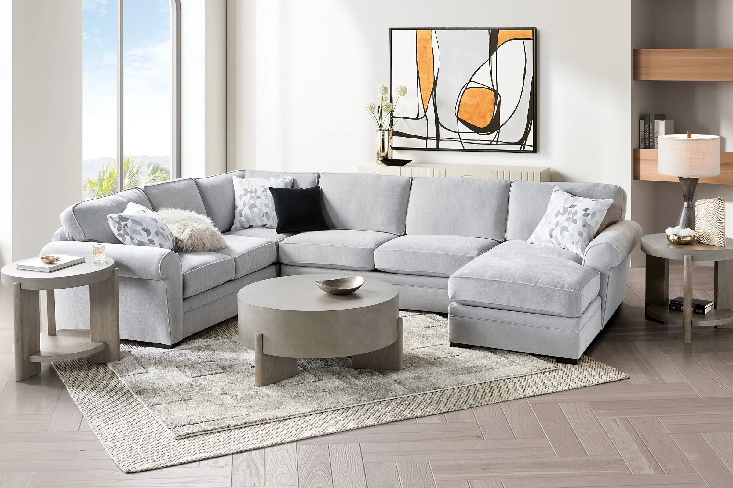 Campbell 4-Piece Corner Sectional with Right Arm Facing Chaise by Jonathan Louis