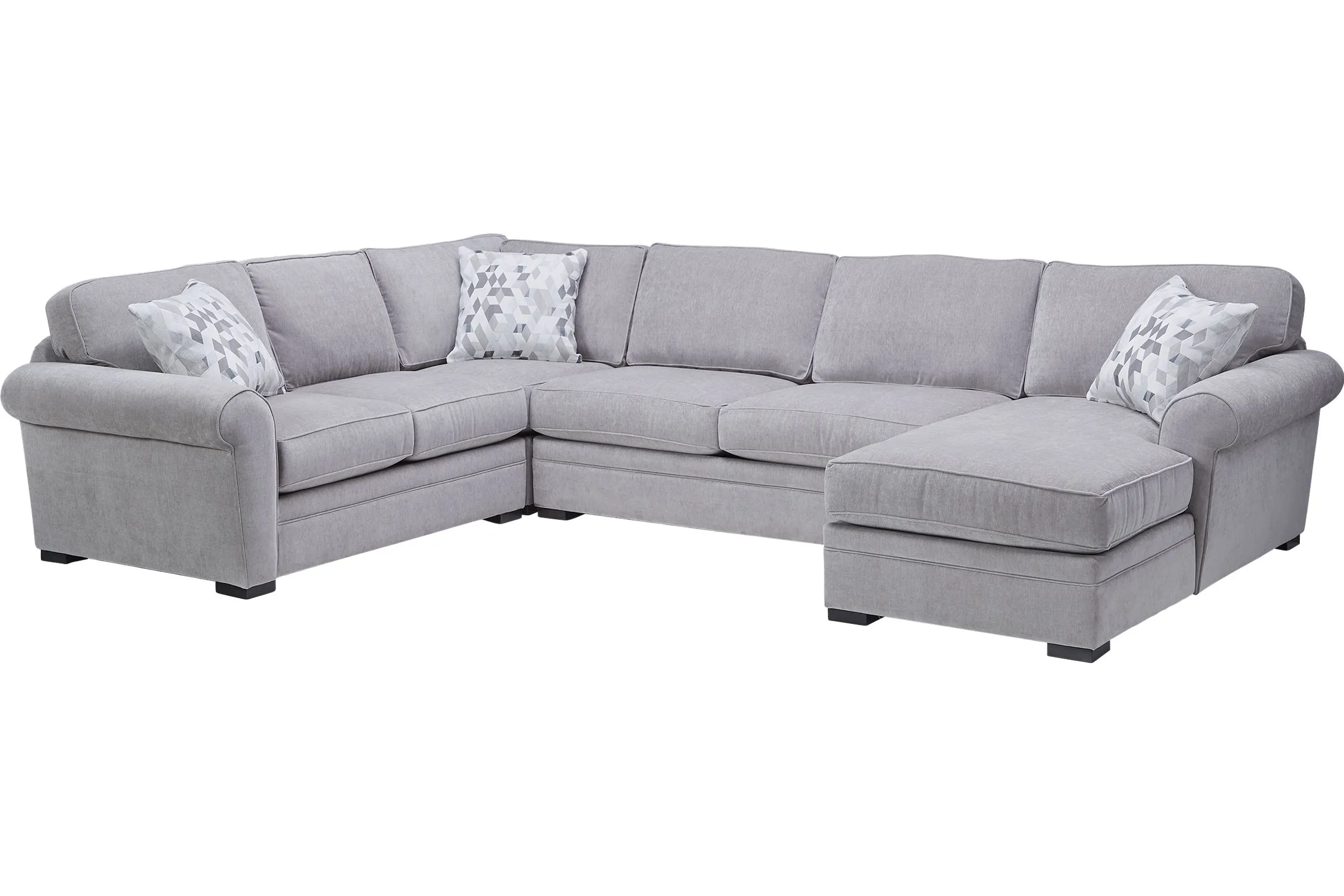 Campbell 4-Piece Corner Sectional with Right Arm Facing Chaise by Jonathan Louis