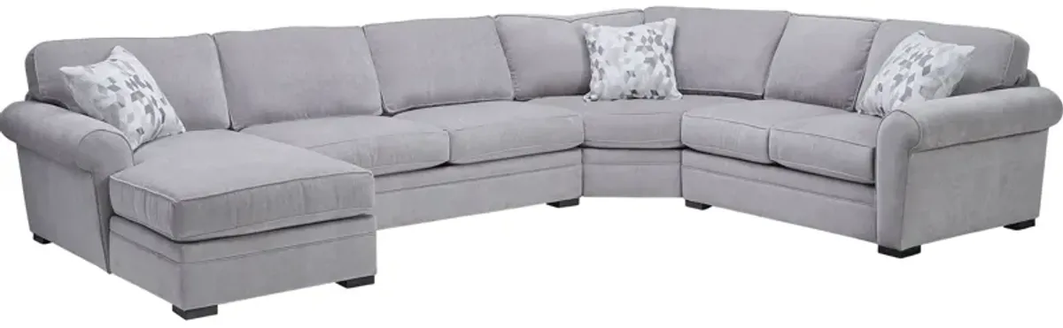 Campbell 4-Piece Wedge Sectional with Left Arm Facing Chaise by Jonathan Louis