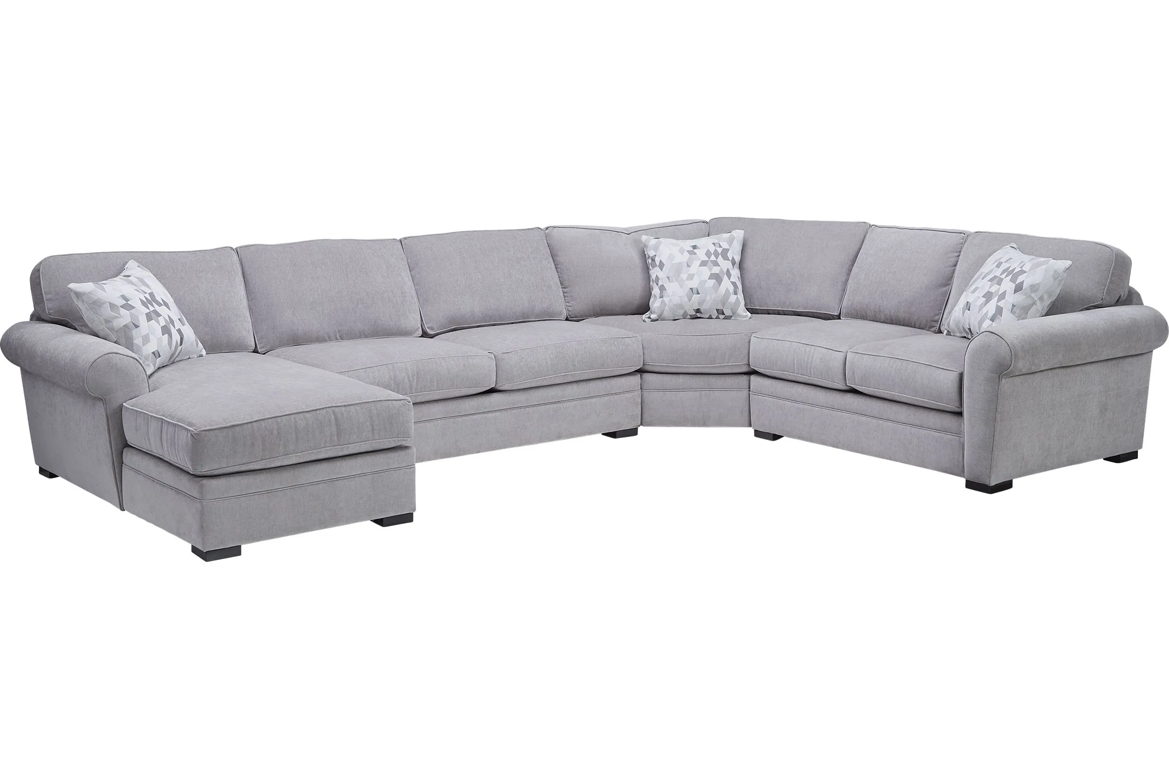 Campbell 4-Piece Wedge Sectional with Left Arm Facing Chaise by Jonathan Louis