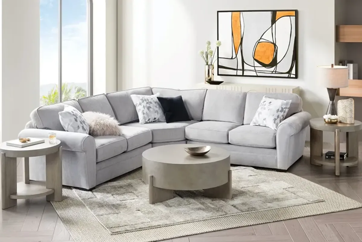 Campbell 3-Piece Wedge Sectional by Jonathan Louis