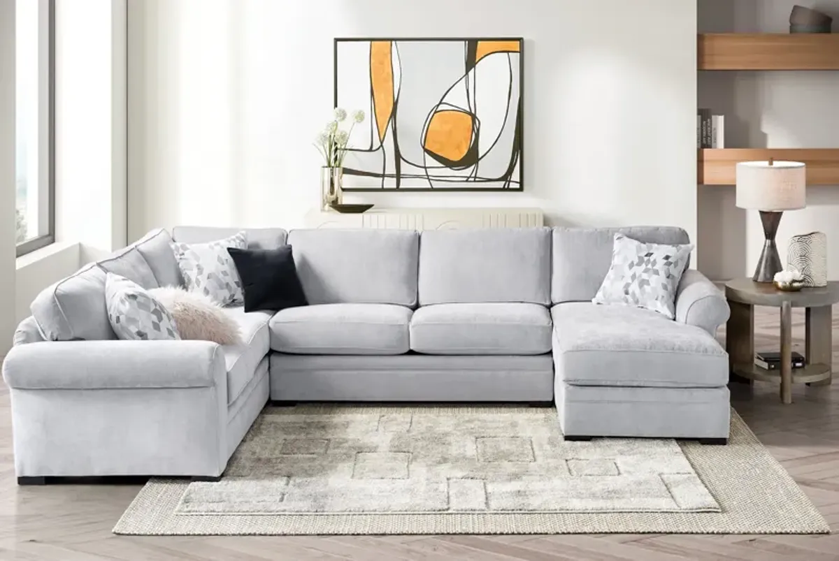 Campbell 3-Piece Sectional with Right Arm Facing Chaise by Jonathan Louis