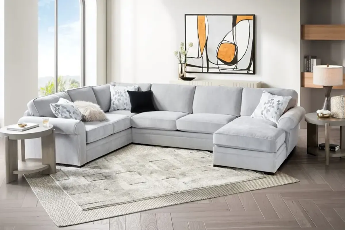 Campbell 3-Piece Sectional with Right Arm Facing Chaise by Jonathan Louis