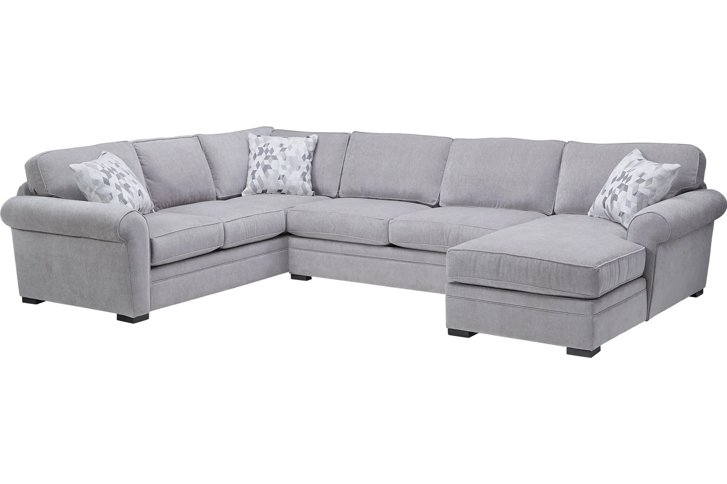 Campbell 3-Piece Sectional with Right Arm Facing Chaise by Jonathan Louis