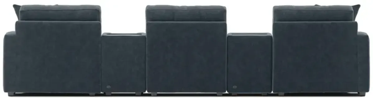ModularOne Navy 5-Piece Sectional with Dual Chaise