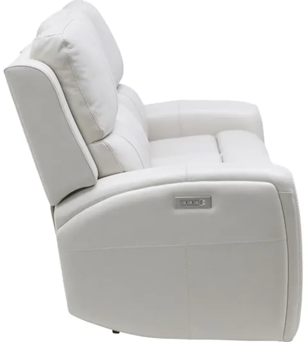 Linton Cream Leather Triple Power Reclining Sofa