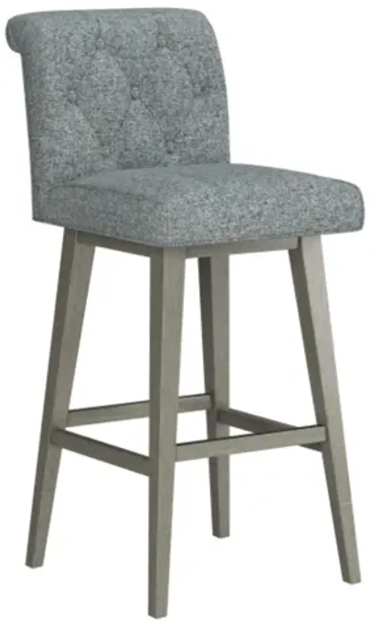 Tufted Grey Seat + Grey Adjustable Swivel Base