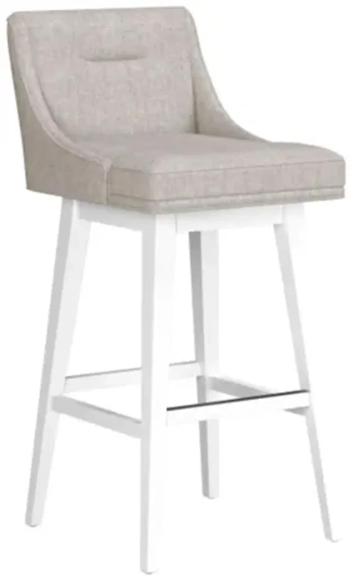 Tapered Oatmeal Seat + White Adjustable Swivel Base