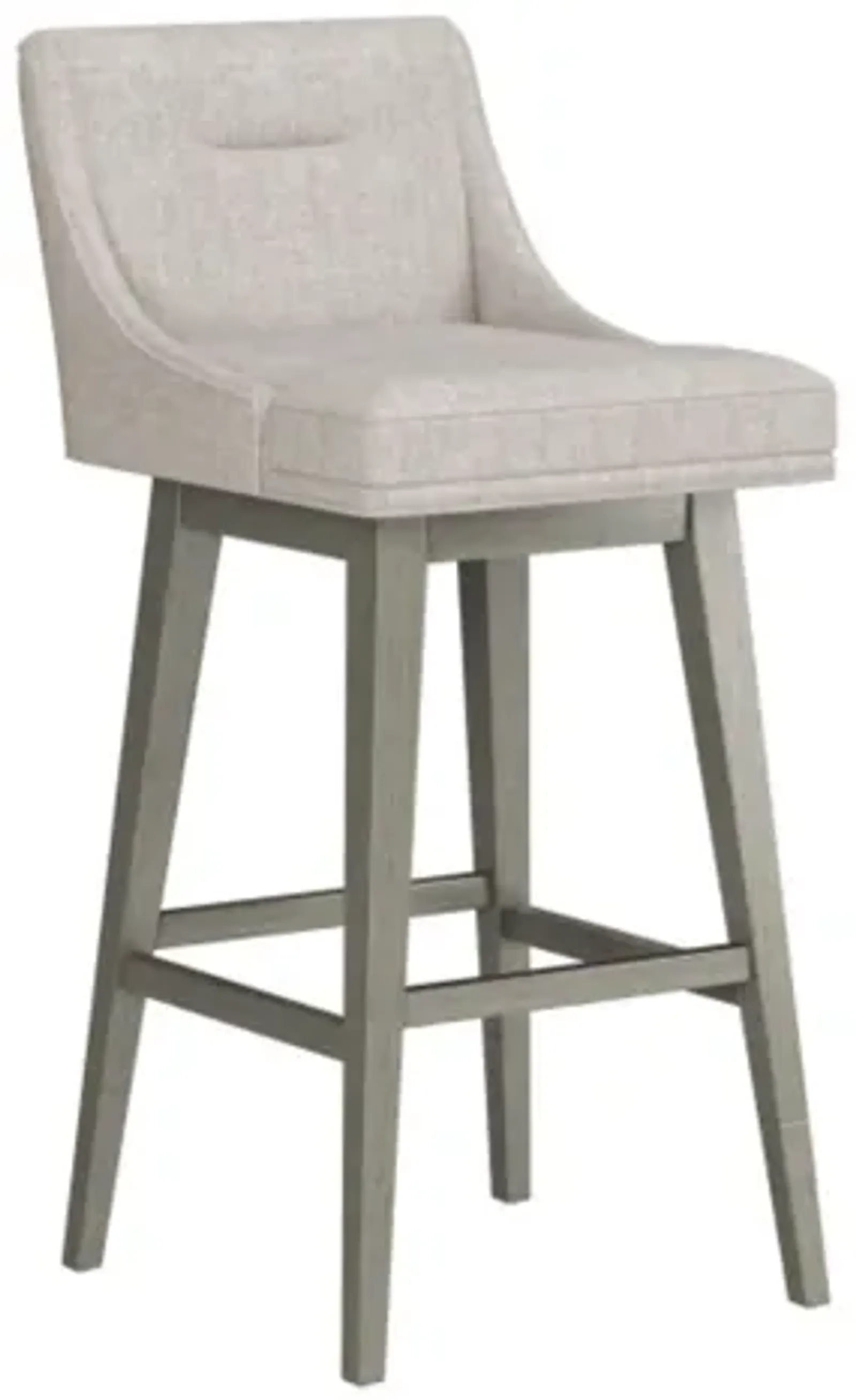 Tapered Oatmeal Seat + Grey Adjustable Swivel Base