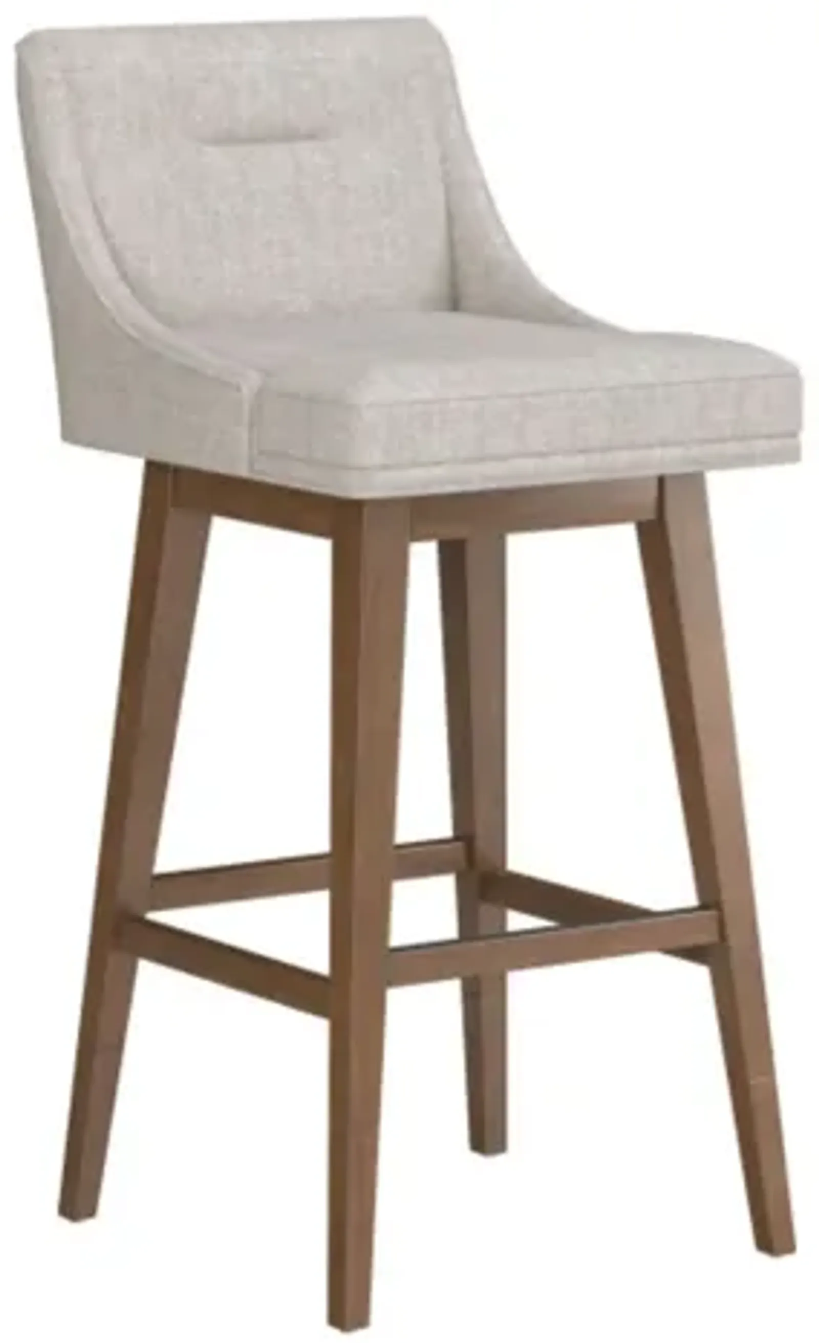 Tapered Oatmeal Seat + Brown Adjustable Swivel Base