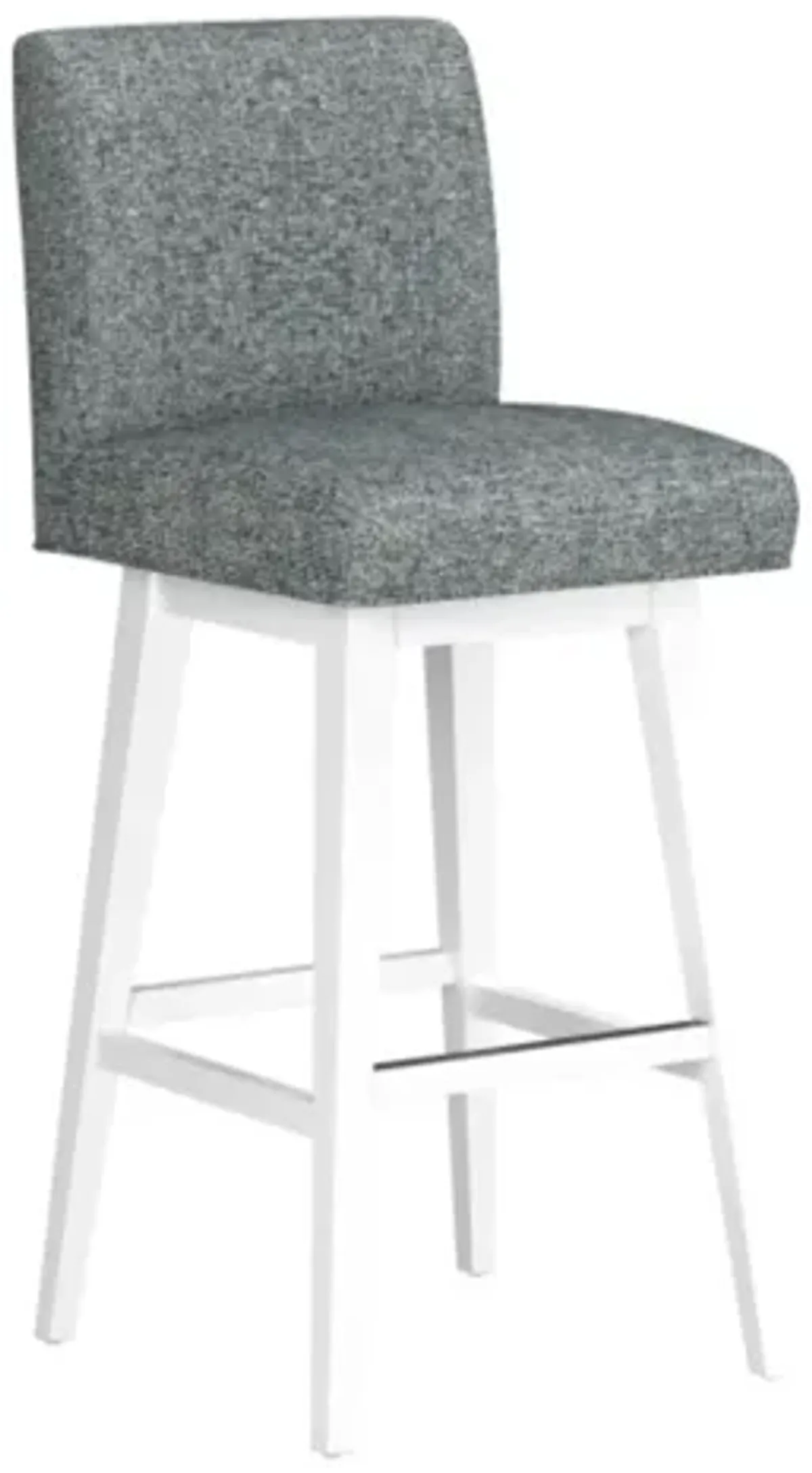 Parson Grey Seat + White Adjustable Swivel Base