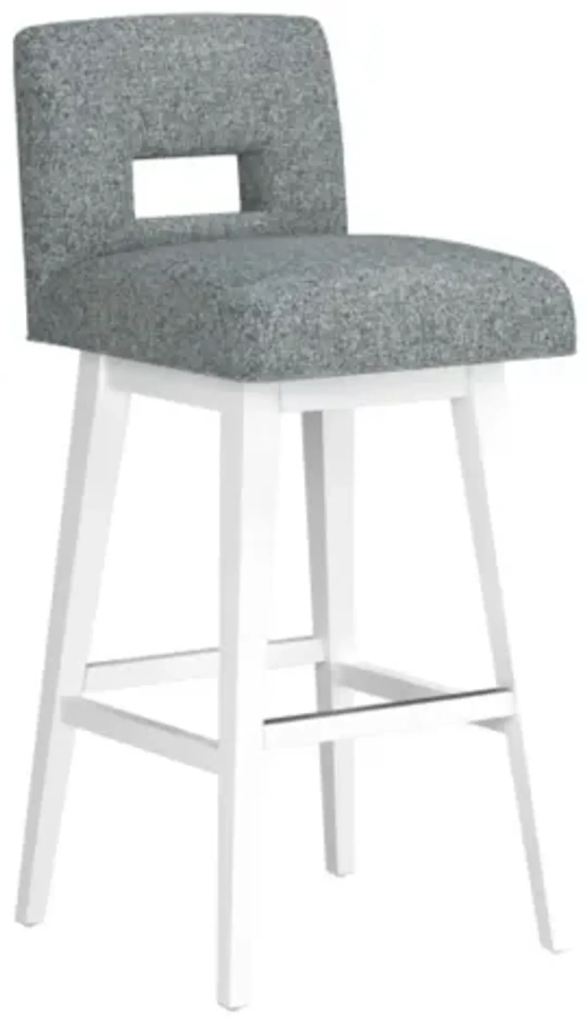 Keyback Grey Seat with White Adjustable Base