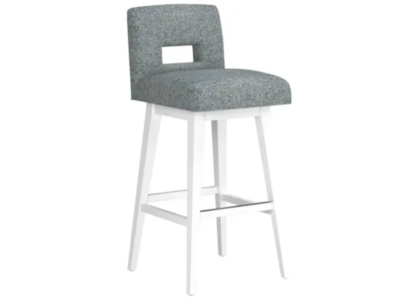 Keyback Grey Seat with White Adjustable Base