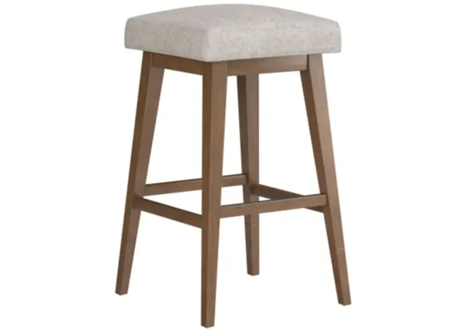 Backless Oatmeal Seat with Brown Adjustable Swivel Base