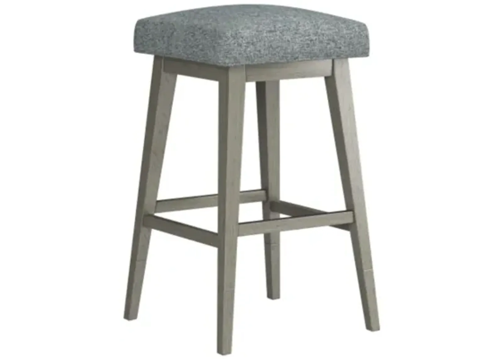 Backless Grey Seat with Grey Adjustable Swivel Base