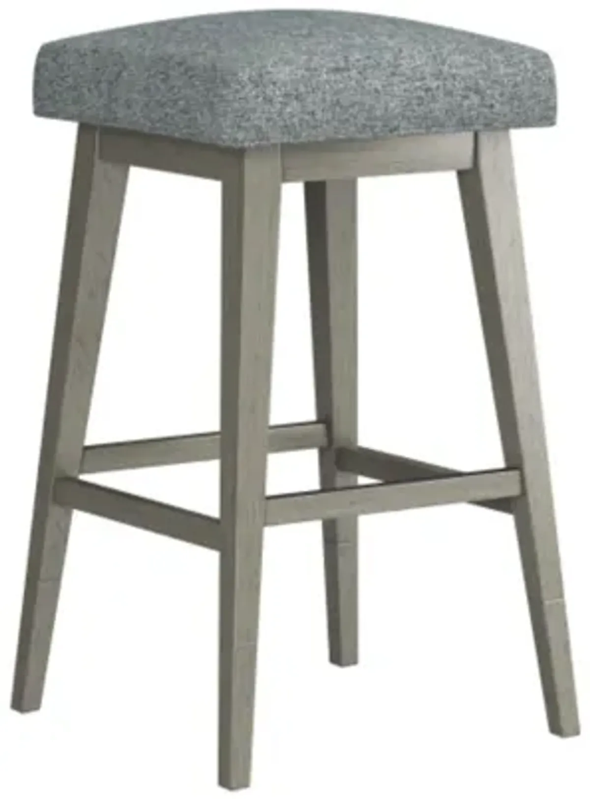 Backless Grey Seat with Grey Adjustable Swivel Base