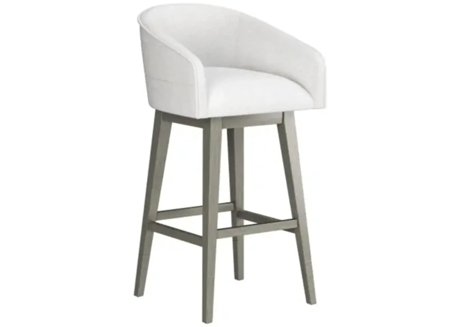 Barrel White Seat + Grey Adjustable Swivel Base