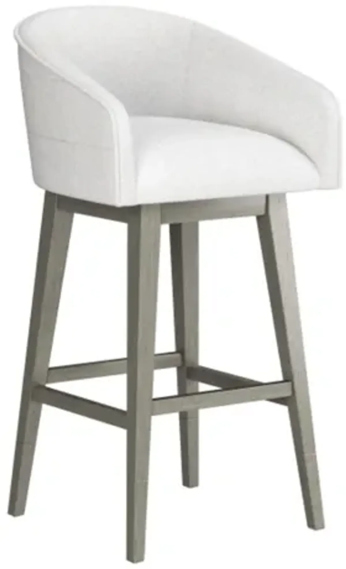 Barrel White Seat + Grey Adjustable Swivel Base