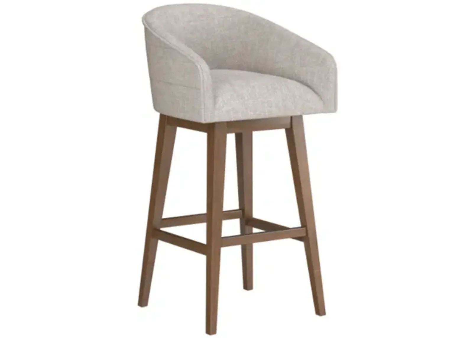 Barrel Oatmeal Seat + Brown Adjustable Swivel Base