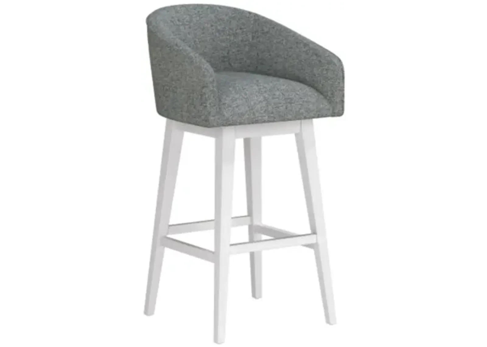 Barrel Grey Seat + White Adjustable Swivel Base