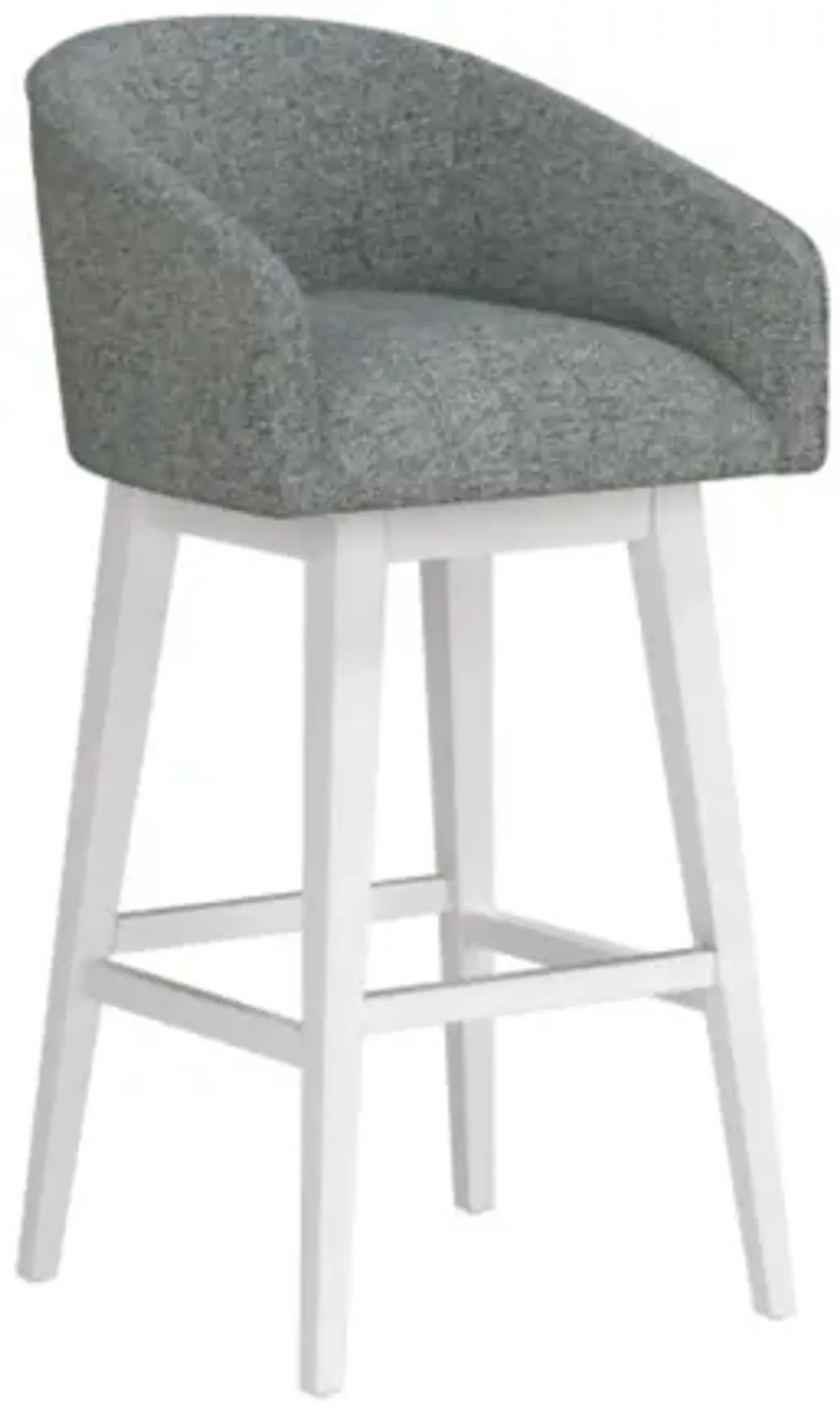 Barrel Grey Seat + White Adjustable Swivel Base