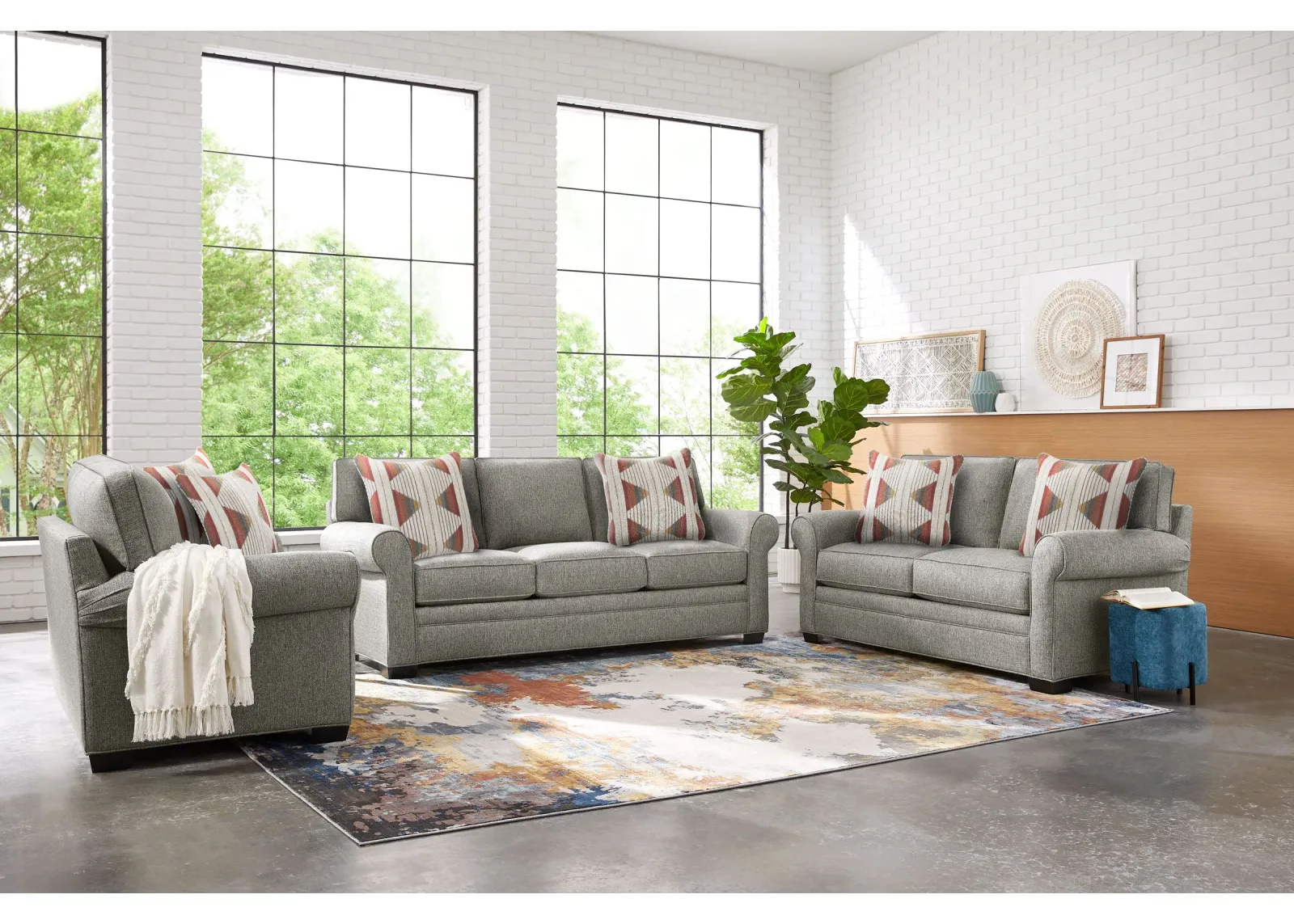 Sadie Stone Sofa + Loveseat