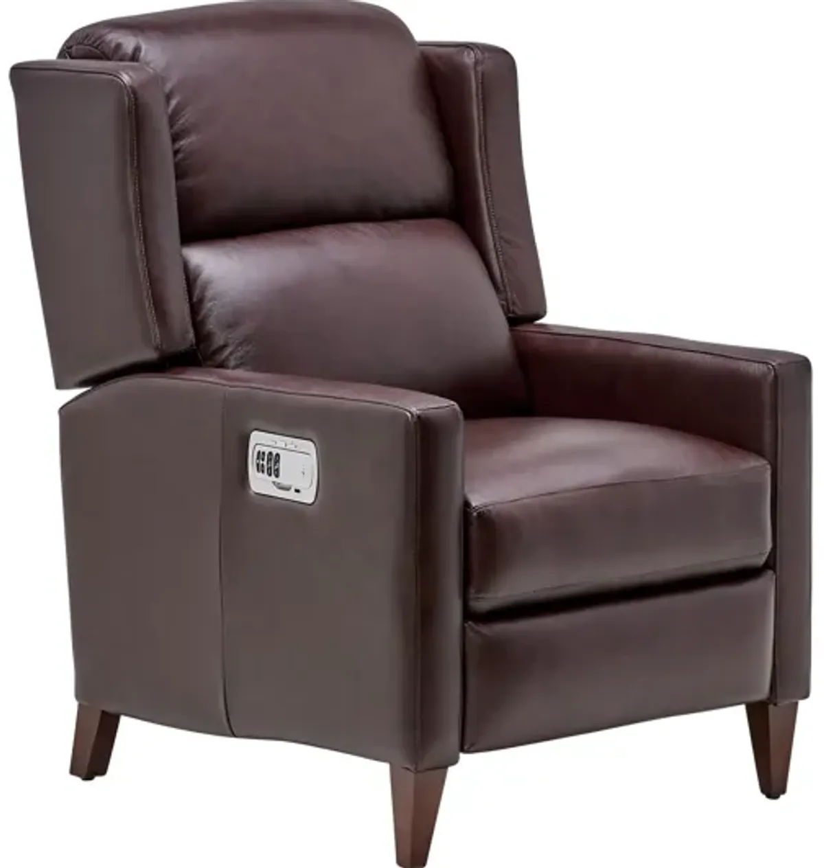 Dante Brown Leather Dual Power Hi-Leg Recliner by La-Z-Boy