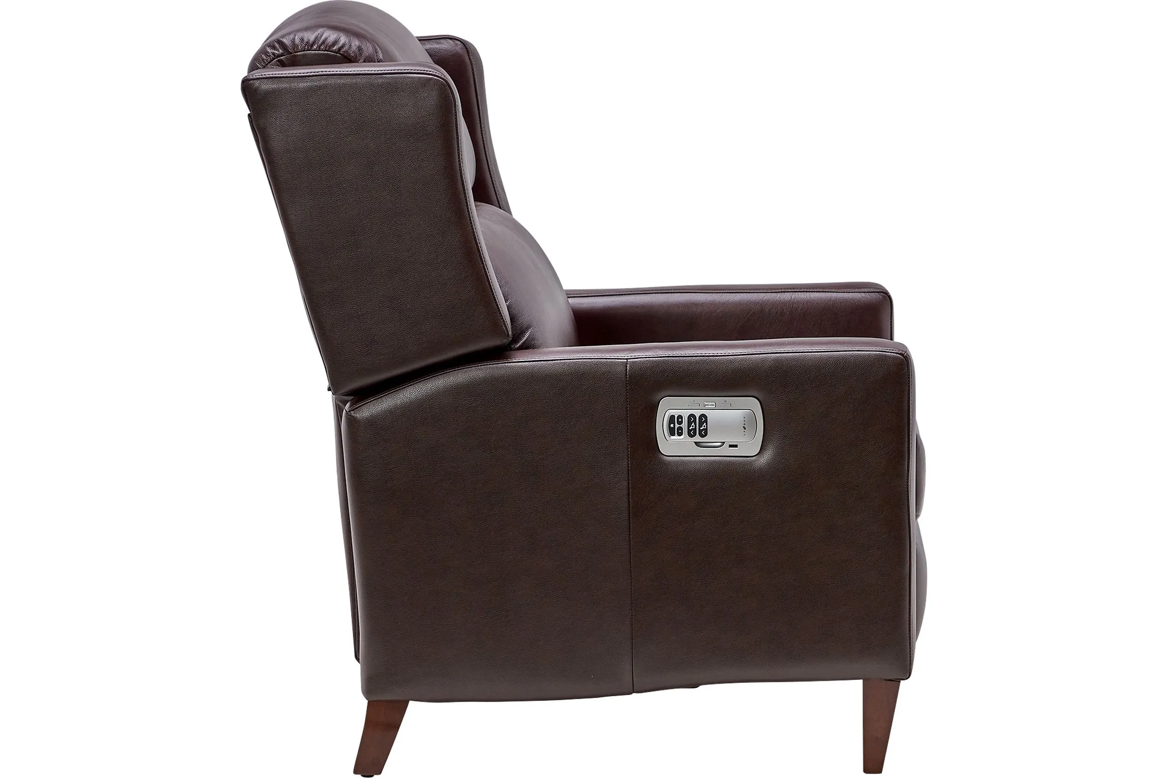 Dante Brown Leather Dual Power Hi-Leg Recliner by La-Z-Boy