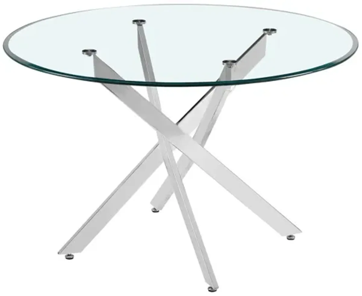 Rossi Round Table + 4 Dark Grey Chairs