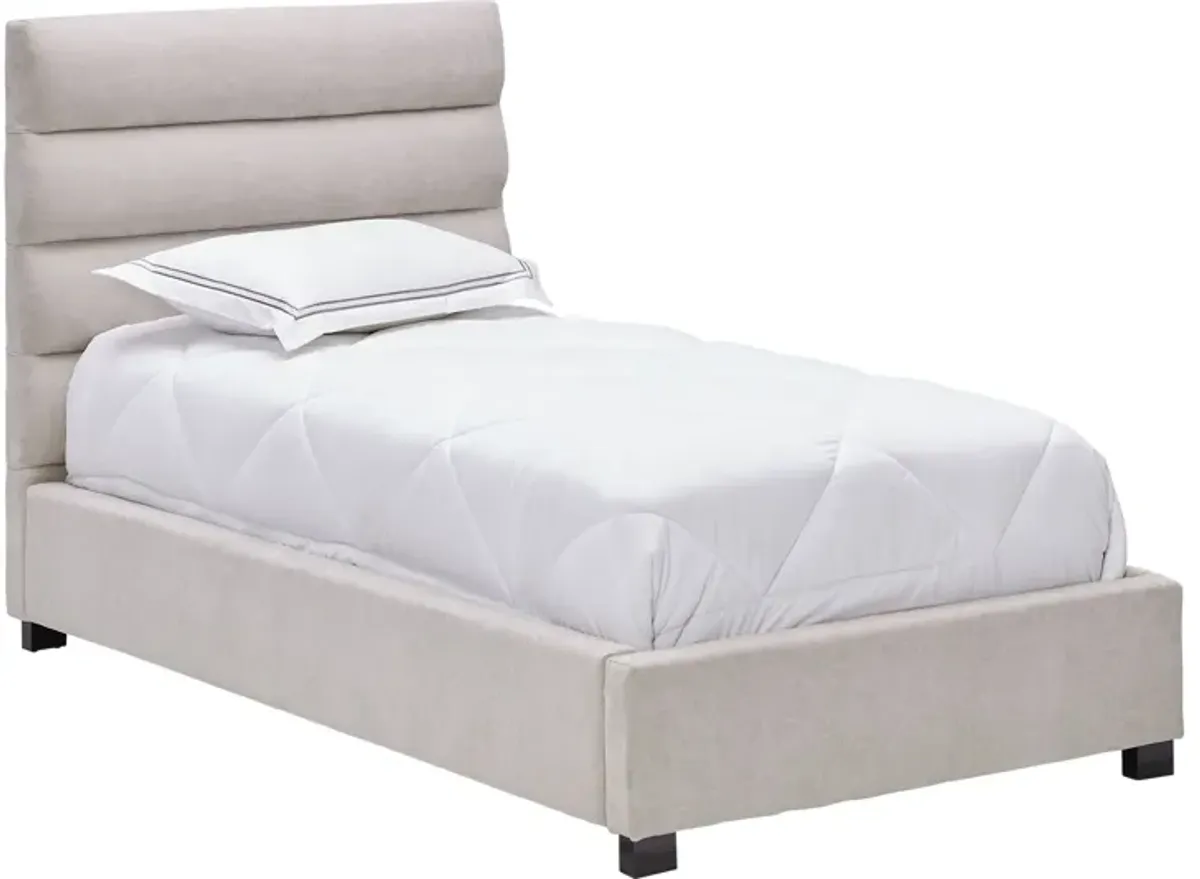 Bobbi Cream Twin Upholstered Bed