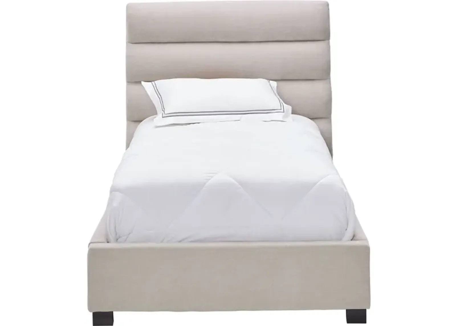 Bobbi Cream Twin Upholstered Bed